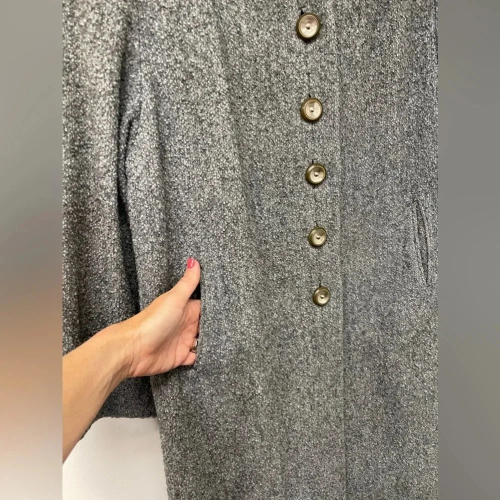 Fabulous 1950s Vintage Gray Ladies Coat- Size XL - Picture 5 of 7